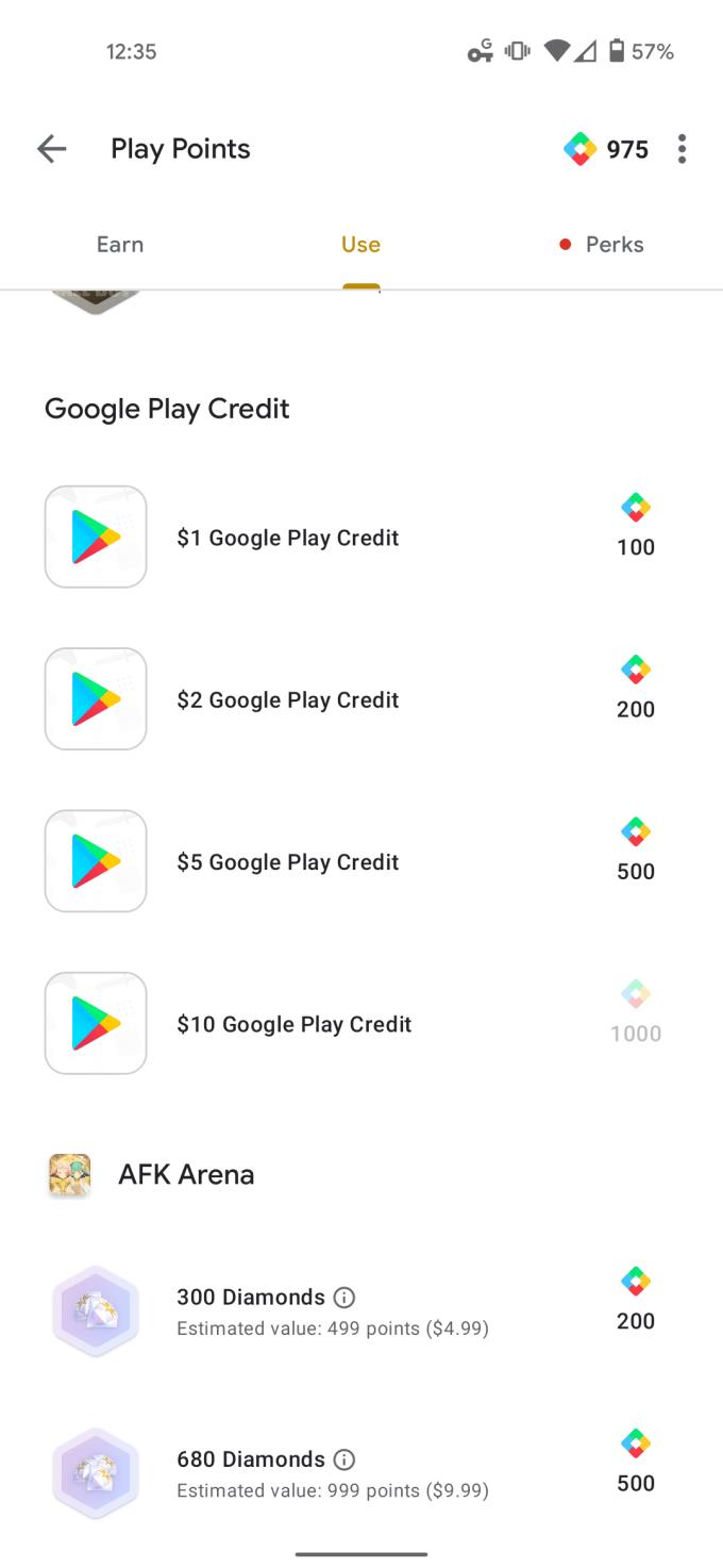 Cách sử dụng Điểm Google Play trên Cửa hàng Play