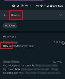 WhatsApp：特定のメッセージを見つける方法