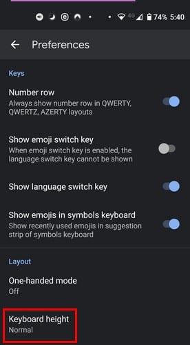 Android 10 : Comment ajuster la taille du clavier