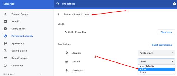 Corrigir Microsoft Teams que não detectam a câmera