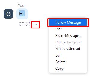 Zoom: 팔로우 중인 메시지에 대한 알림을 받는 방법