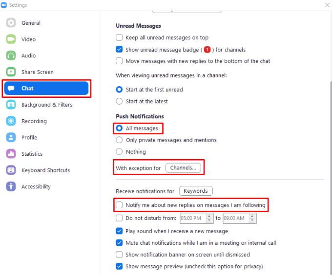 Zoom: jak otrzymywać powiadomienia o wiadomościach, które obserwujesz