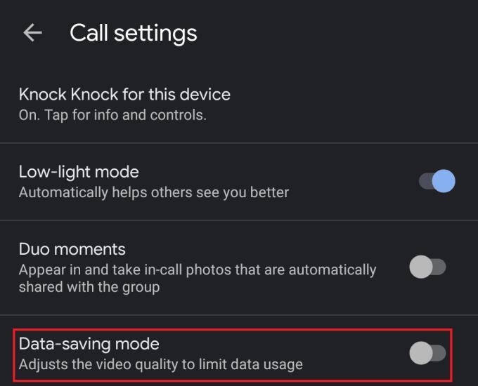 Google Duo auf Android: So aktivieren Sie den Datensparmodus