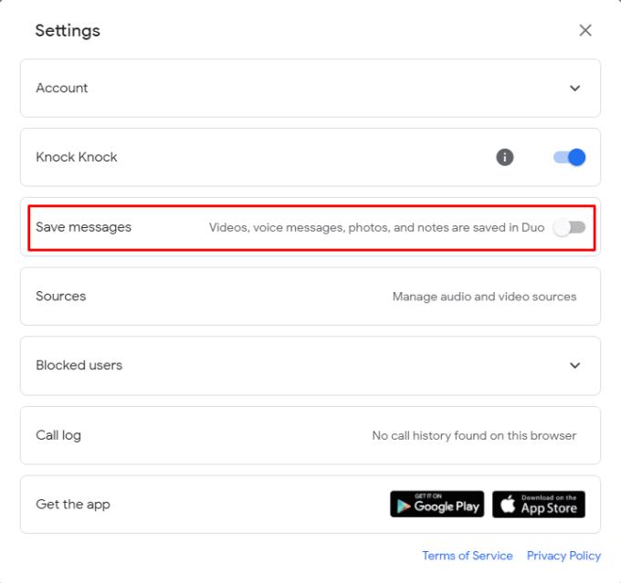 Google Duo: Cách ngăn việc lưu tin nhắn trên phương tiện truyền thông của bạn