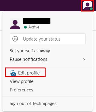 Slack：プロフィール写真を変更する方法