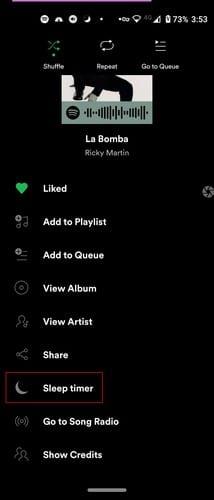 Cách đặt hẹn giờ ngủ trên Spotify - Android