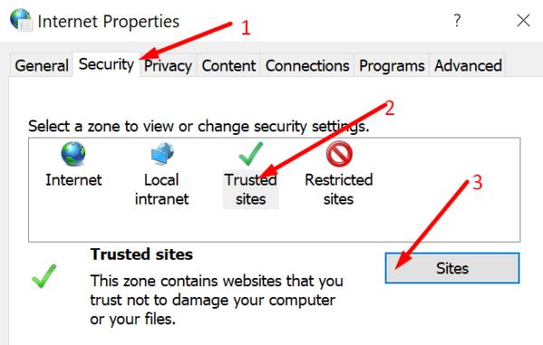 IE / Edge: conteúdo foi bloqueado, certificado de segurança inválido