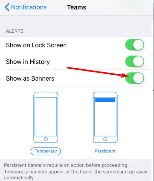 Le notifiche di Microsoft Teams non funzionano su iPhone