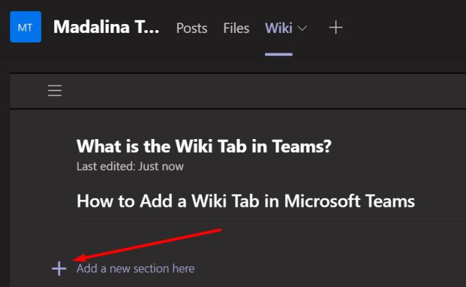 Microsoft Teamsの[Wiki]タブとは何ですか？