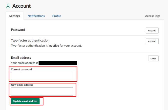 Slack: come modificare l'indirizzo email del tuo account