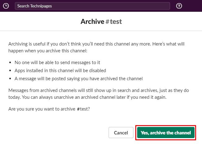 Slack: come archiviare un canale