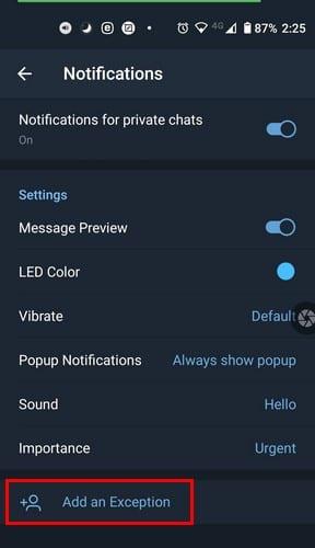 Come disabilitare le notifiche di Telegram