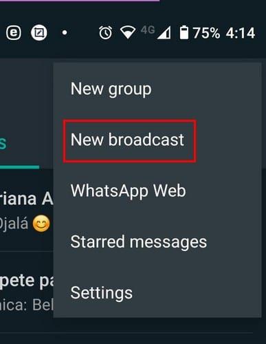 Como enviar uma mensagem de broadcast no WhatsApp