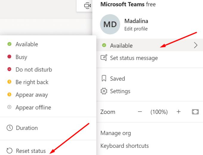 Come risolvere lo stato di Microsoft Teams bloccato