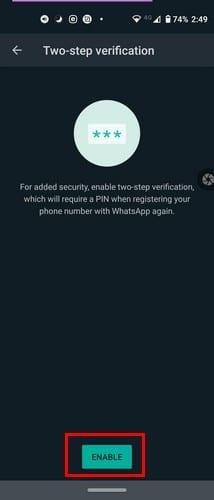 Cách bật Xác minh hai bước trên WhatsApp