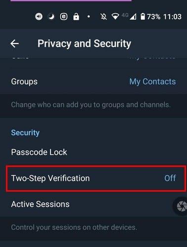 Come attivare la verifica in due passaggi su Telegram