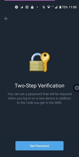 Telegramで2段階認証をオンにする方法