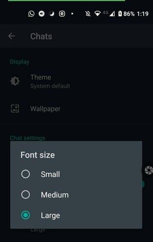 WhatsApp: como aumentar o tamanho do texto