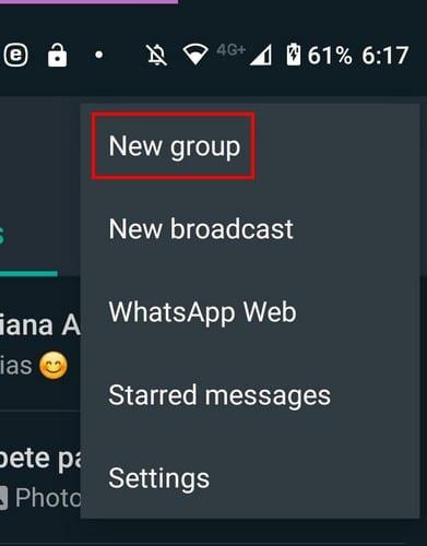 Come creare un gruppo WhatsApp con te come unico membro