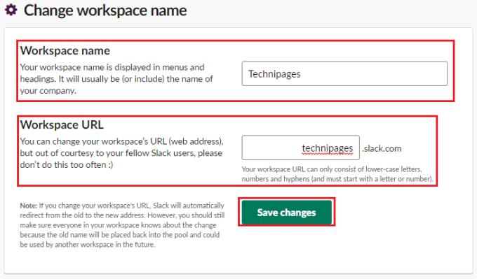 Slack：ワークスペースの名前とURLを変更する方法