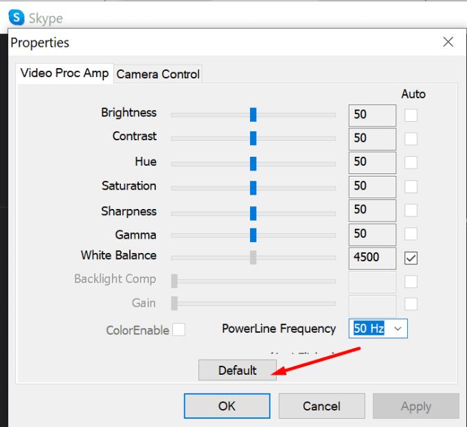 Jak naprawić przełączanie wideo Skype'a na czarno-białe?