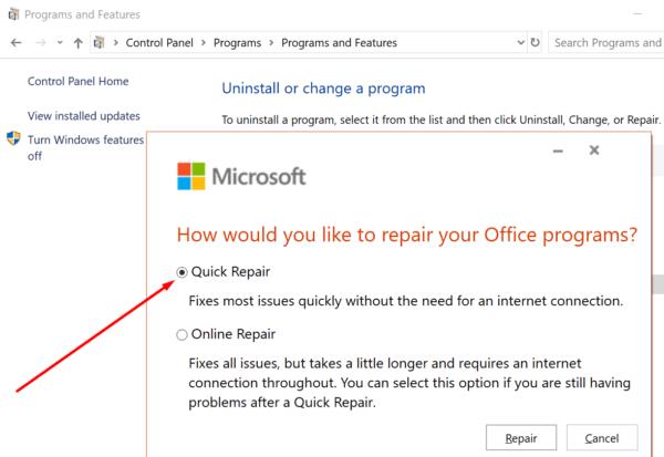 Arregle Office 365 atascado en preparar las cosas