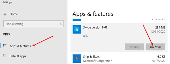 Come risolvere l'utilizzo elevato della CPU di Skype Windows 10