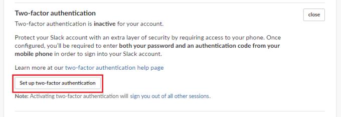 Slack: come abilitare l'autenticazione a due fattori