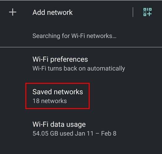 Android 10: come cancellare le connessioni Wi-Fi salvate