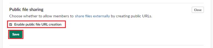 Slack：パブリックファイル共有を無効にする方法