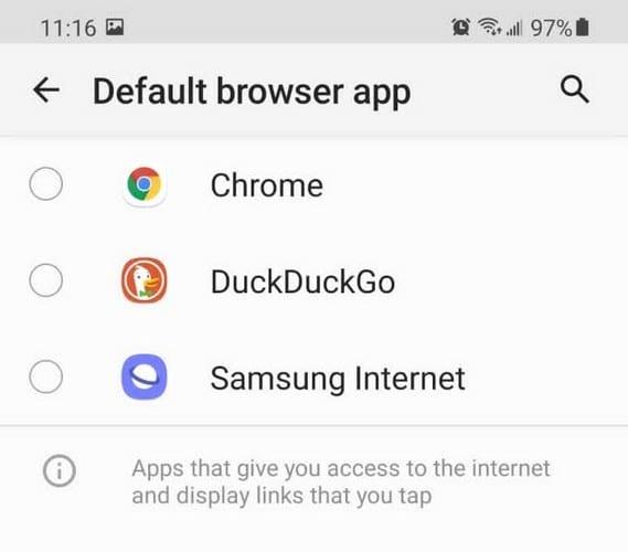 デフォルトのWebブラウザを変更する方法– Android 10