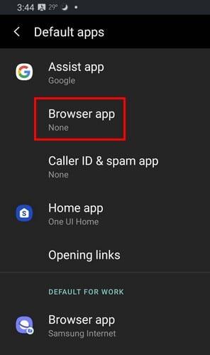 So ändern Sie den Standard-Webbrowser – Android 10