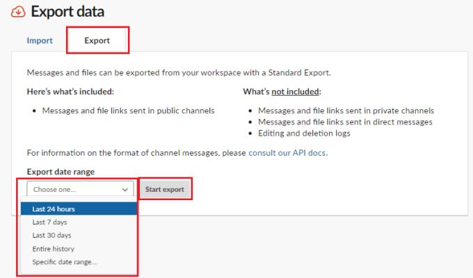 Slack: 작업 공간 데이터를 내보내는 방법