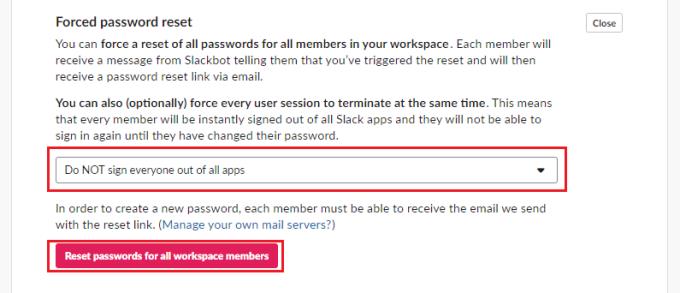 Slack: come forzare tutti i membri del tuo spazio di lavoro a cambiare la password