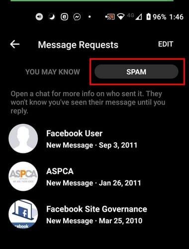 Cách tìm yêu cầu tin nhắn trên Facebook Messenger