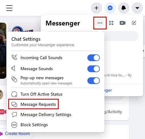 Cómo encontrar solicitudes de mensajes en Facebook Messenger