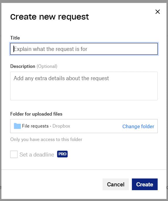 Dropbox: como solicitar o upload de um arquivo de alguém