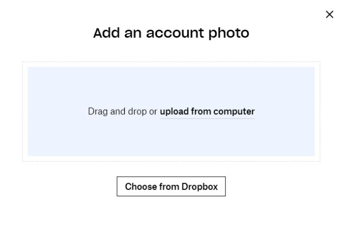 Dropbox: come cambiare l'immagine dell'icona del profilo