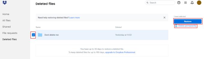 Dropbox: como ver seus arquivos excluídos recentemente