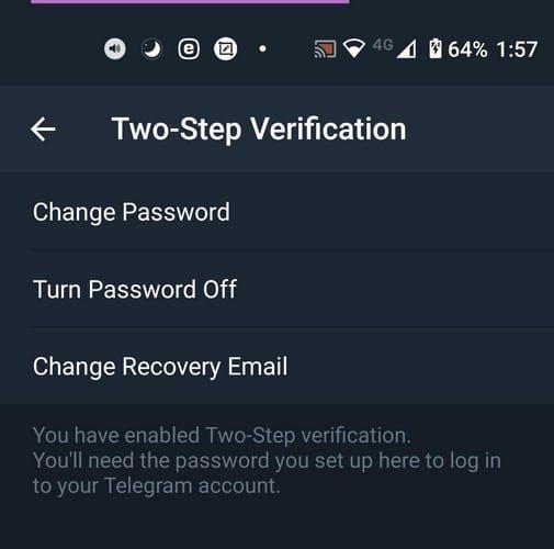 Telegramの2段階認証ピンを変更する方法