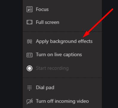 Microsoft Teams: abilita effetti di sfondo e sfocatura