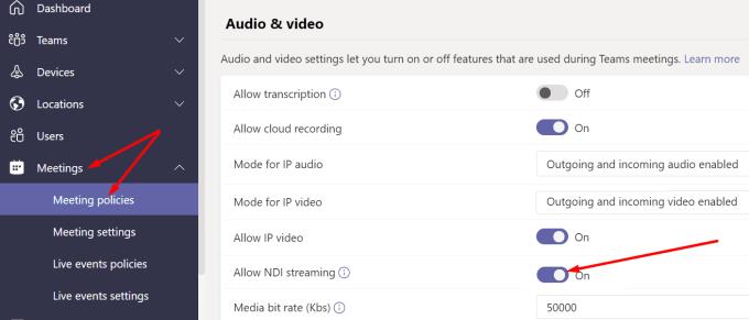 Microsoft Teams: Jak włączyć przesyłanie strumieniowe NDI
