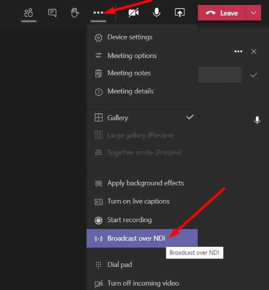 Microsoft Teams: Jak włączyć przesyłanie strumieniowe NDI