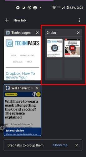 So gruppieren Sie geöffnete Tabs in Chrome