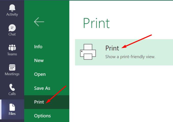 Come stampare direttamente da Microsoft Teams