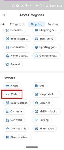 Google 지도로 가장 가까운 ATM 찾기