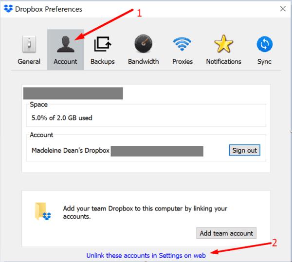 แก้ไข Dropbox Badge ไม่แสดงใน Office 365