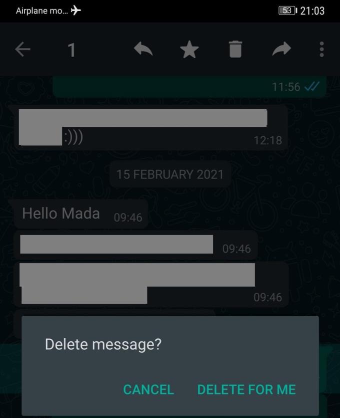 Hoe week oude WhatsApp-berichten te verwijderen