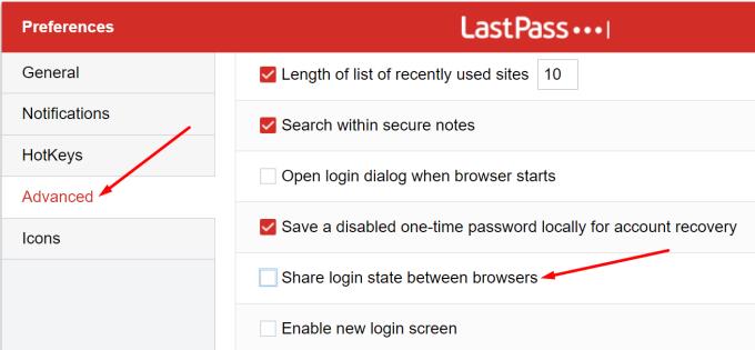 Fix: LastPass bleibt nicht eingeloggt