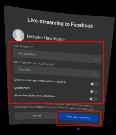 VR Oculus Quest 2：Facebookにストリーミングする方法